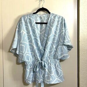 light blue Wrap blouse